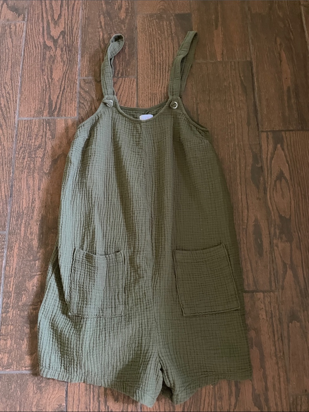 Isabel Maternity by Ingrid & Isabel Olive Green Cotton Gauze Romper